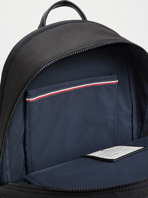 Tommy Hilfiger Elevated Modern Webbing Detail Backpack Tassen Heren Zwart | TH963YMH