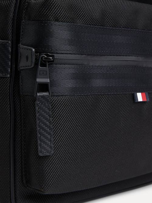 Tommy Hilfiger Elevated Modern Webbing Detail Backpack Tassen Heren Zwart | TH963YMH