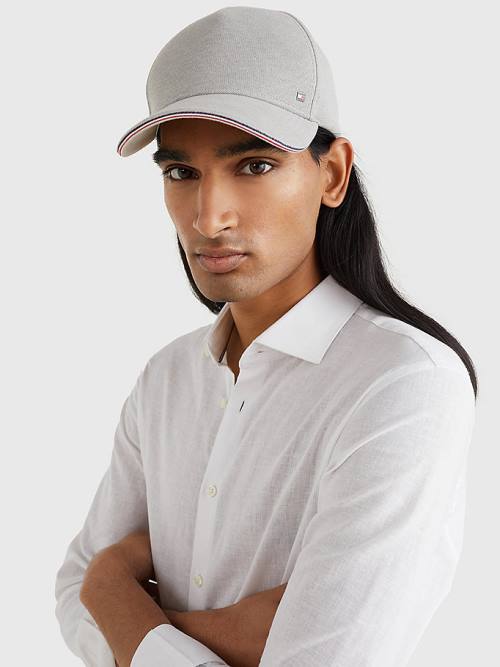 Tommy Hilfiger Elevated Signature Tape Cap Hoeden Heren Grijs | TH109BSE