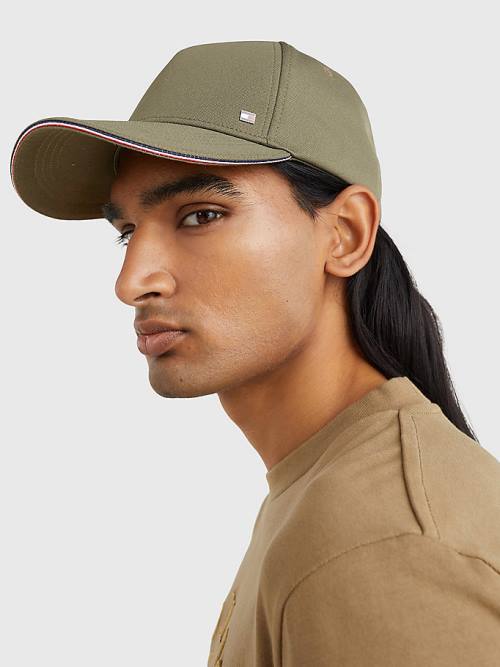 Tommy Hilfiger Elevated Signature Tape Cap Hoeden Heren Groen | TH723ZRF