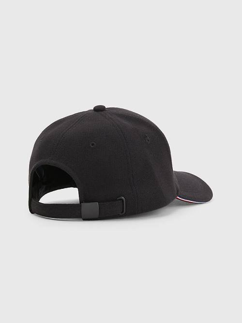 Tommy Hilfiger Elevated Signature Tape Cap Hoeden Heren Zwart | TH856DGJ