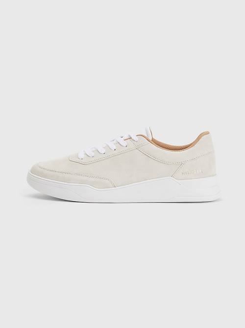 Tommy Hilfiger Elevated Suede Cupsole Sneakers Heren Beige | TH945IRC