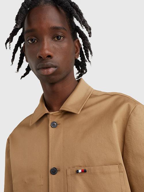 Tommy Hilfiger Elevated Utility Shirt Jassen Heren Bruin | TH947EAF