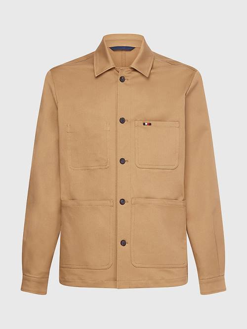 Tommy Hilfiger Elevated Utility Shirt Jassen Heren Bruin | TH947EAF