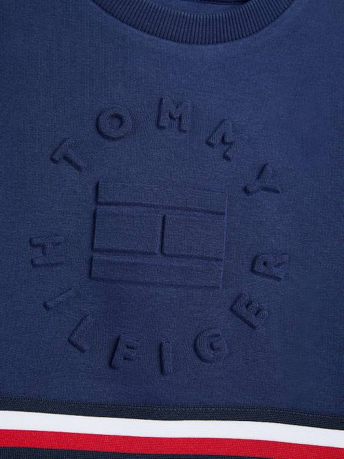 Tommy Hilfiger Embossed Banded Sweatshirts Jongens Blauw | TH806FRE