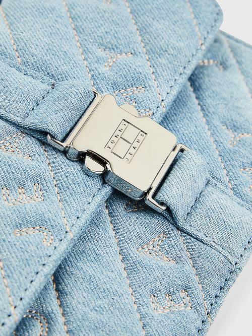 Tommy Hilfiger Embroidery Logo Denim Tassen Dames Blauw | TH391KTZ