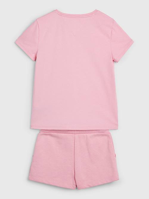 Tommy Hilfiger Essential And Shorts Set Sweatshirts Meisjes Roze | TH197ESN