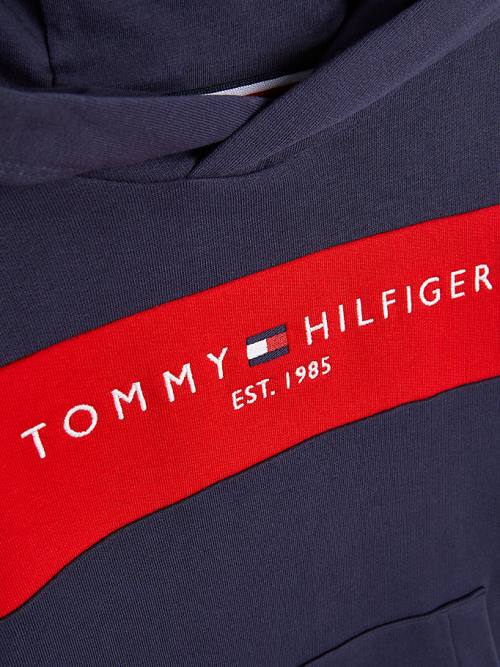 Tommy Hilfiger Essential Colour-Blocked And Shorts Set Hoodie Jongens Blauw | TH062JPT