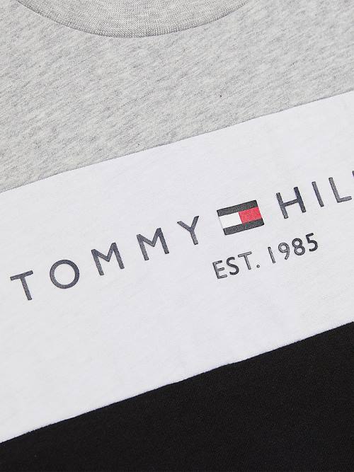 Tommy Hilfiger Essential Colour-Blocked Organic Katoenen T-shirts Jongens Zwart | TH064HCF