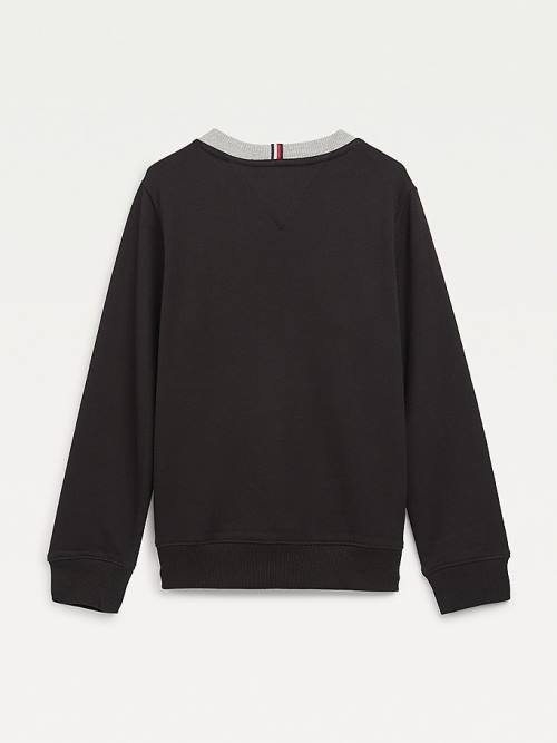 Tommy Hilfiger Essential Colour-Blocked Organic Katoenen Sweatshirts Jongens Zwart | TH154YEQ