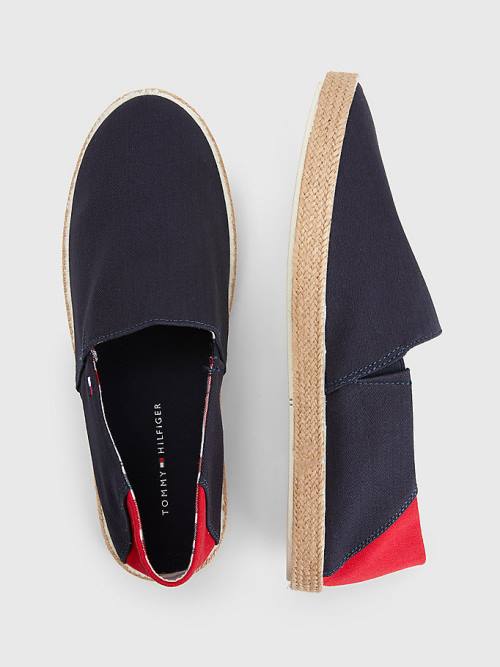 Tommy Hilfiger Essential Contrast Panel Espadrilles Vrijetijdsschoenen Heren Blauw | TH649CJU