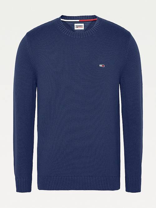 Tommy Hilfiger Essential Crew Neck Jumper Truien Heren Blauw | TH120DKQ