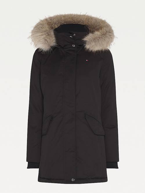 Tommy Hilfiger Essential Curve Padded Parka Jassen Dames Zwart | TH706QIX