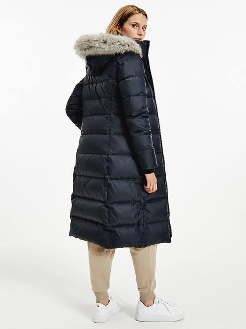 Tommy Hilfiger Essential Down-Filled Maxi Coat Jassen Dames Zwart | TH687JPG