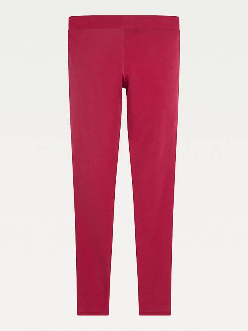 Tommy Hilfiger Essential Full Length Logo Leggings Broek Meisjes Rood | TH407XUD