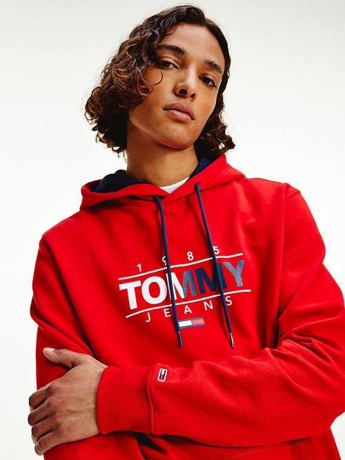 Tommy Hilfiger Essential Graphic Hoodie Heren Rood | TH628APS