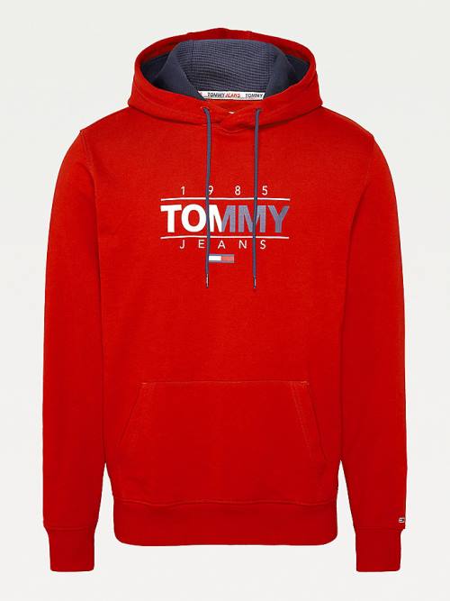 Tommy Hilfiger Essential Graphic Hoodie Heren Rood | TH628APS