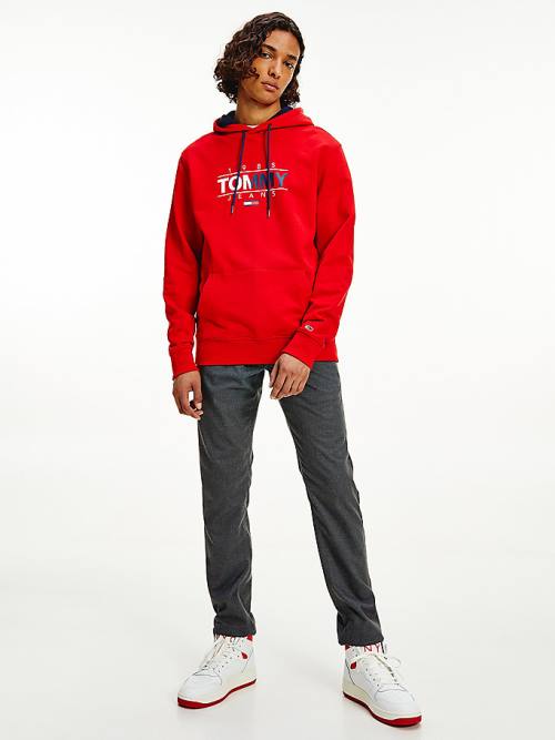 Tommy Hilfiger Essential Graphic Hoodie Heren Rood | TH628APS