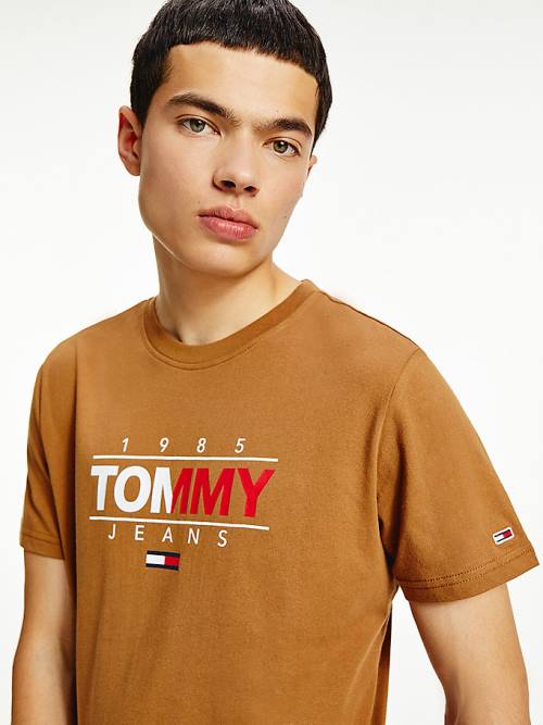 Tommy Hilfiger Essential Graphic T-shirts Heren Bruin | TH973OWP