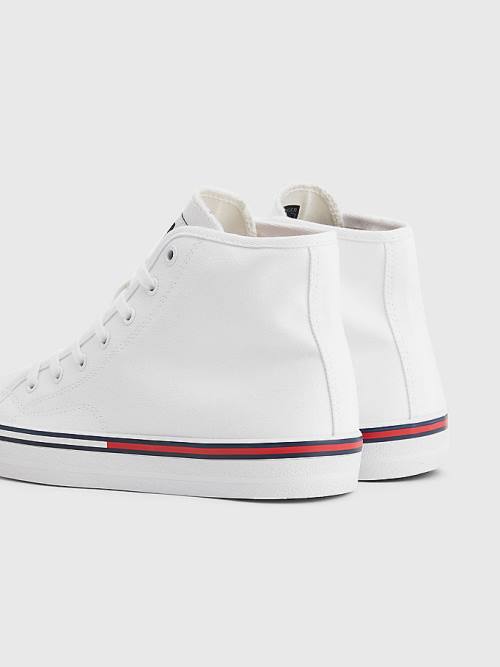 Tommy Hilfiger Essential High-Top Canvas Sneakers Dames Wit | TH076WVP