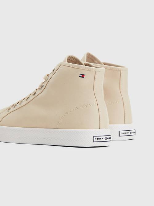 Tommy Hilfiger Essential High-Top Sneakers Dames Beige | TH503RCO