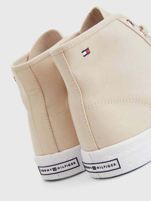 Tommy Hilfiger Essential High-Top Sneakers Dames Beige | TH503RCO