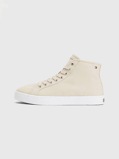 Tommy Hilfiger Essential High-Top Sneakers Dames Beige | TH503RCO