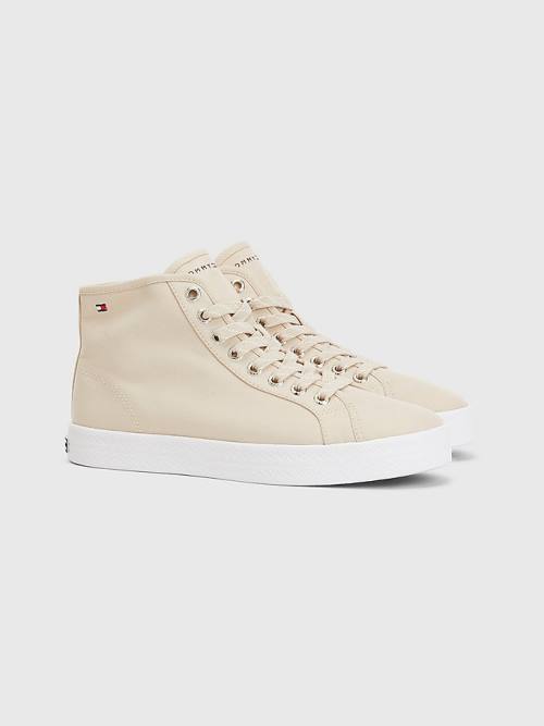 Tommy Hilfiger Essential High-Top Sneakers Dames Beige | TH503RCO