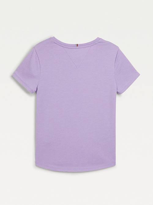 Tommy Hilfiger Essential Knit T-shirts Meisjes Paars | TH456ZCK