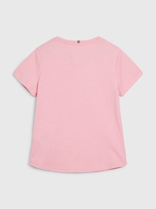 Tommy Hilfiger Essential Knit T-shirts Meisjes Roze | TH610ZEK