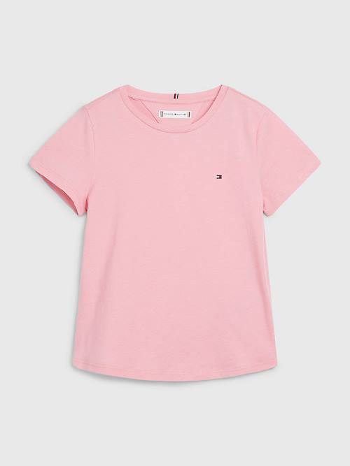 Tommy Hilfiger Essential Knit T-shirts Meisjes Roze | TH610ZEK