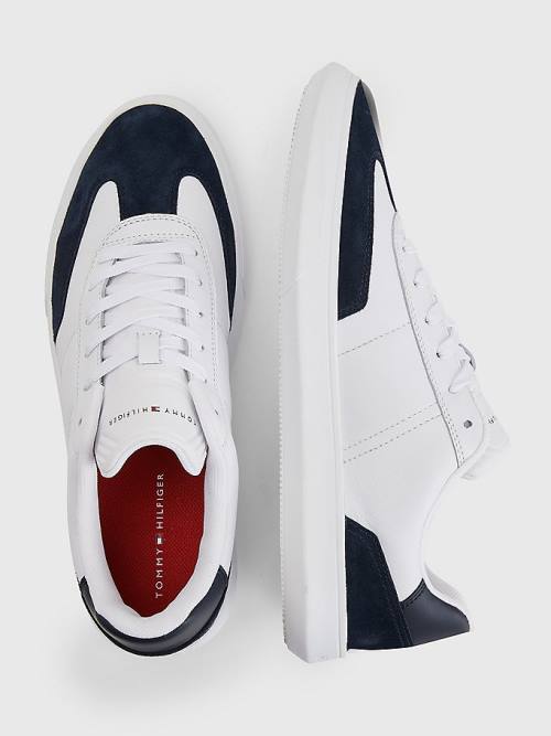 Tommy Hilfiger Essential Leren Cupsole Sneakers Heren Wit | TH570LBW