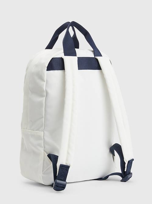 Tommy Hilfiger Essential Logo Backpack Tassen Dames Wit | TH257SCN