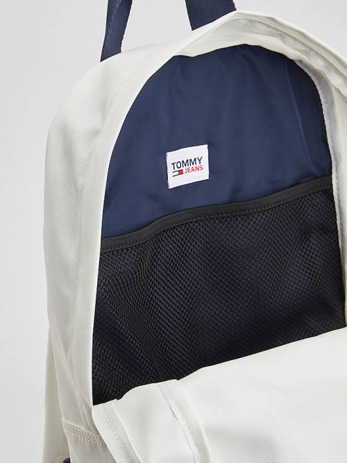 Tommy Hilfiger Essential Logo Backpack Tassen Dames Wit | TH257SCN