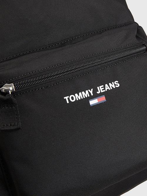 Tommy Hilfiger Essential Logo Backpack Tassen Dames Zwart | TH479KAF