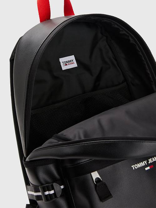 Tommy Hilfiger Essential Logo Backpack Tassen Heren Zwart | TH542GKD