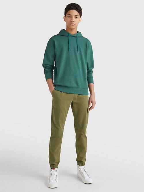 Tommy Hilfiger Essential Logo Hoodie Heren Groen | TH063HVN