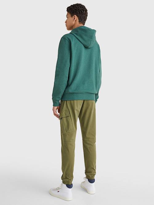 Tommy Hilfiger Essential Logo Hoodie Heren Groen | TH063HVN