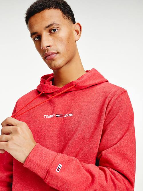 Tommy Hilfiger Essential Logo Hoodie Heren Rood | TH148KFD