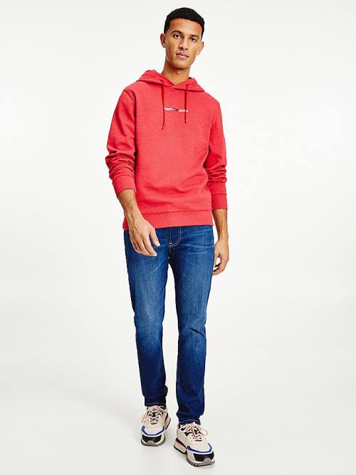 Tommy Hilfiger Essential Logo Hoodie Heren Rood | TH148KFD