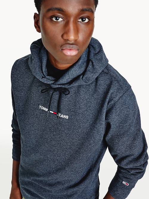 Tommy Hilfiger Essential Logo Hoodie Heren Zwart | TH185QBU