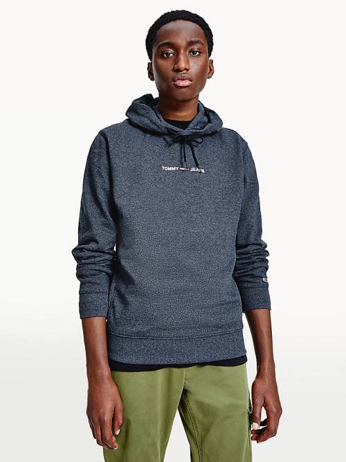 Tommy Hilfiger Essential Logo Hoodie Heren Zwart | TH185QBU