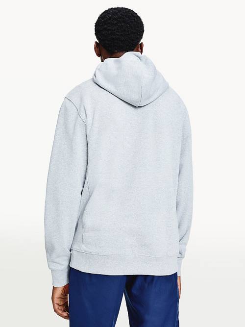 Tommy Hilfiger Essential Logo Hoodie Heren Grijs | TH348KJR