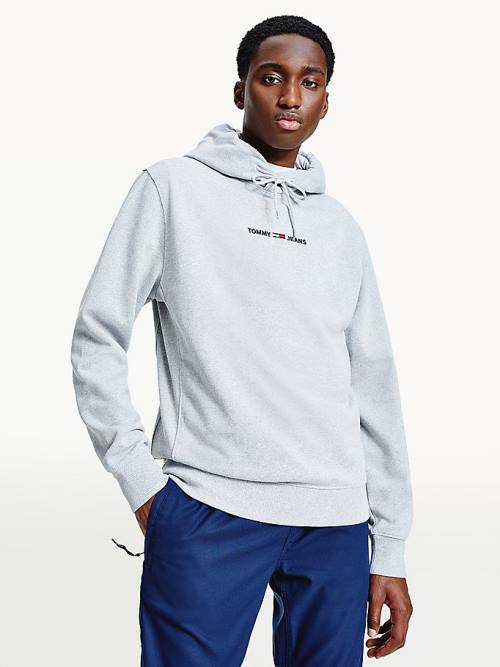 Tommy Hilfiger Essential Logo Hoodie Heren Grijs | TH348KJR