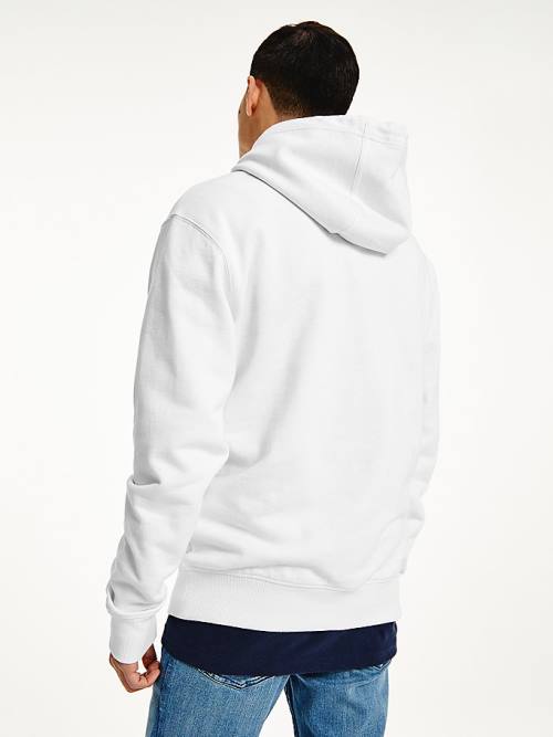 Tommy Hilfiger Essential Logo Hoodie Heren Wit | TH371FCL