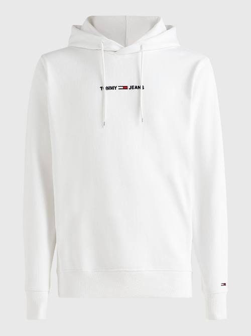 Tommy Hilfiger Essential Logo Hoodie Heren Wit | TH579LTC