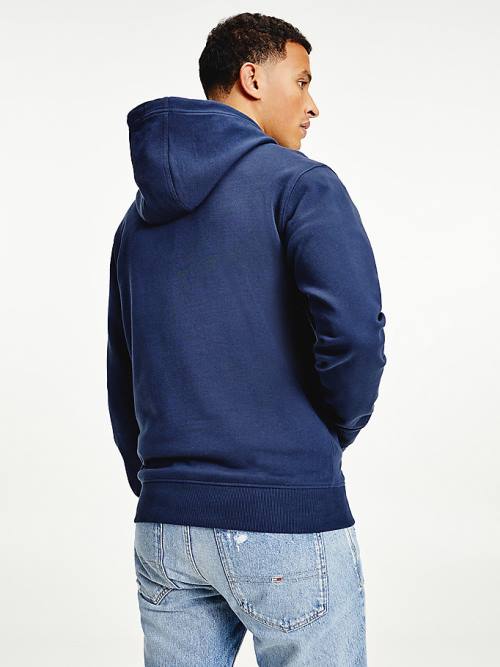 Tommy Hilfiger Essential Logo Hoodie Heren Blauw | TH670FPA