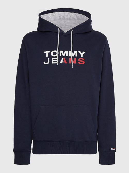 Tommy Hilfiger Essential Logo Hoodie Heren Blauw | TH670FPA