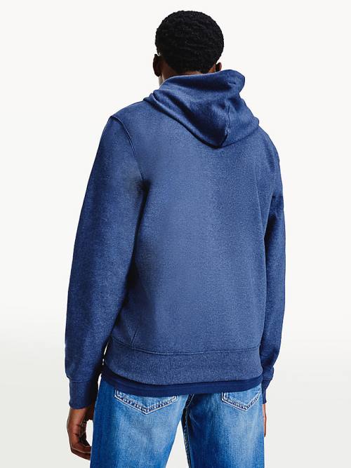 Tommy Hilfiger Essential Logo Hoodie Heren Blauw | TH863WEJ