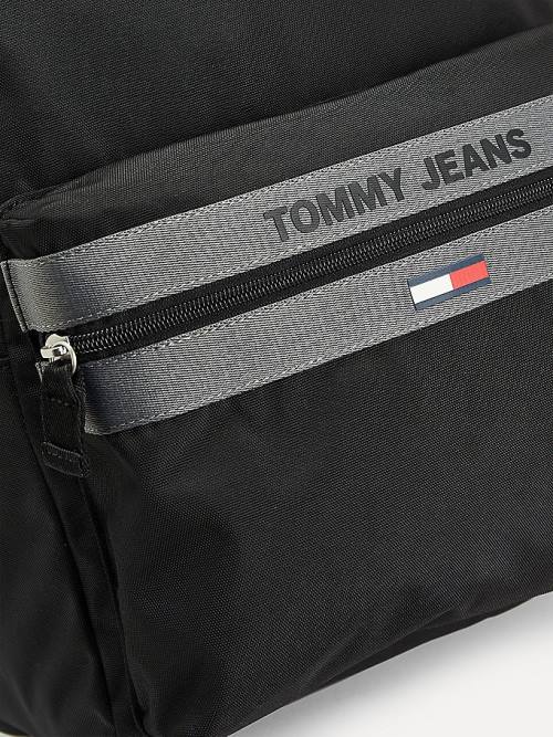 Tommy Hilfiger Essential Logo Recycled Polyester Backpack Tassen Heren Zwart | TH638GEA